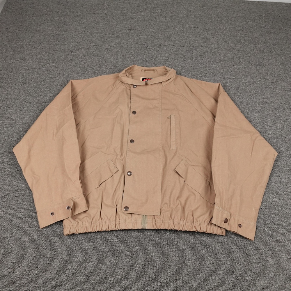 The Australian Outback Collection Jacket Mens Medium Beige Canvas Full Zip Short